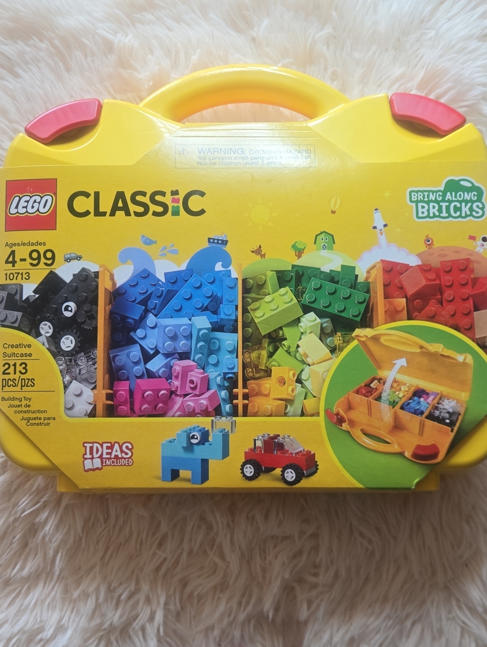 NEW LEGO Classic Yellow Carry Case with Multicolor Bricks